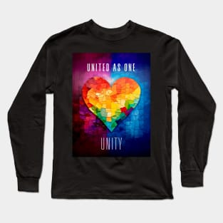 Embrace Diversity: The Importance of Inclusion and Diversity in the Divisive United States on a Dark Background Long Sleeve T-Shirt